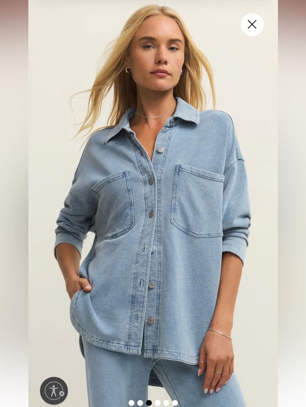 Z Supply All Day Knit Denim Jacket